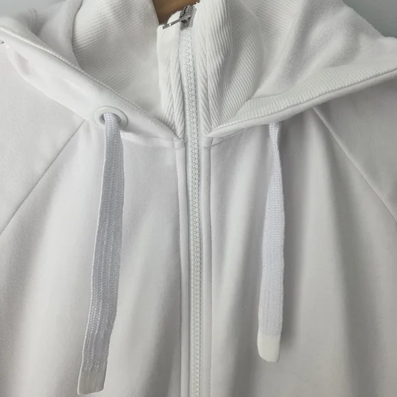 Athleta Triumph Women's White Zip-Up Hoodie White - Picture 3 of 11